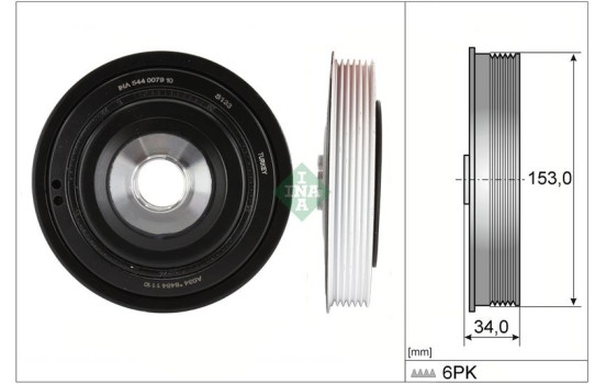 Belt Pulley, crankshaft 544007910 Ina