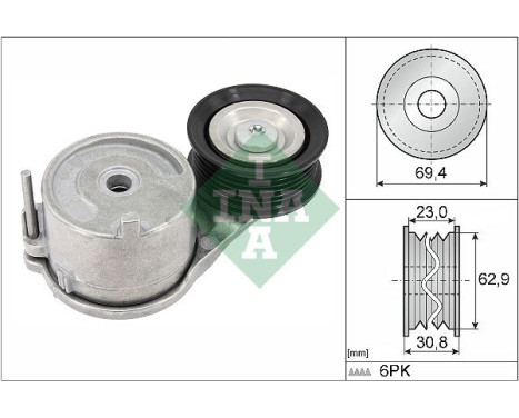Belt tensioner, Poly V-belt 534 0915 10 Ina