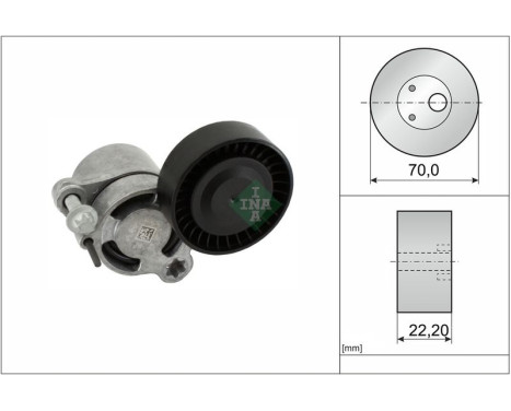 Belt tensioner, Poly V-belt 534 1006 10 Ina