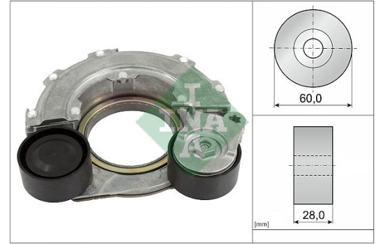 Belt tensioner, Poly V-belt 534079610 Ina