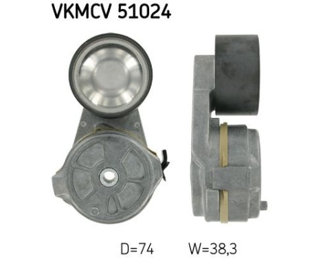 Belt tensioner, Poly V-belt VKMCV 51024 SKF