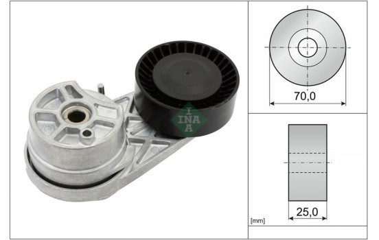 Belt Tensioner, V-ribbed belt 534072510 Ina