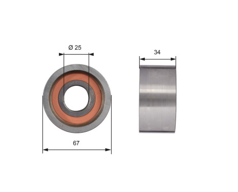 Deflection/Guide Pulley, timing belt PowerGrip® T41178 Gates