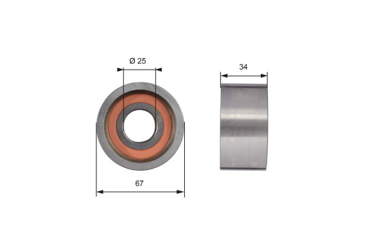 Deflection/Guide Pulley, timing belt PowerGrip® T41178 Gates