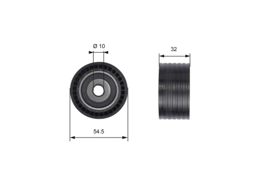 Deflection/Guide Pulley, timing belt PowerGrip® T41237 Gates