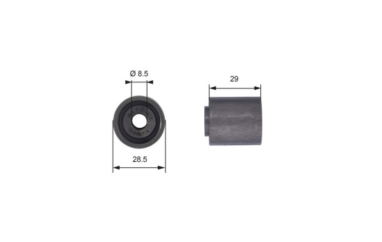 Deflection/Guide Pulley, timing belt PowerGrip® T42045 Gates