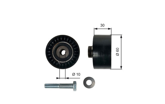 Deflection/Guide Pulley, timing belt PowerGrip® T42065 Gates
