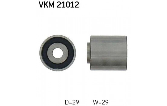 Deflection/Guide Pulley, timing belt VKM 21012 SKF
