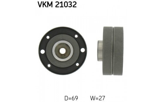 Deflection/Guide Pulley, timing belt VKM 21032 SKF