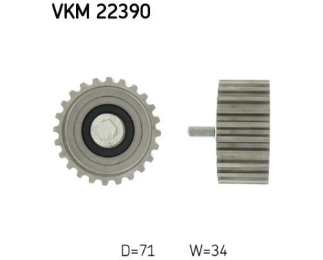 Deflection/Guide Pulley, timing belt VKM 22390 SKF