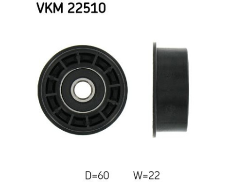 Deflection/Guide Pulley, timing belt VKM 22510 SKF