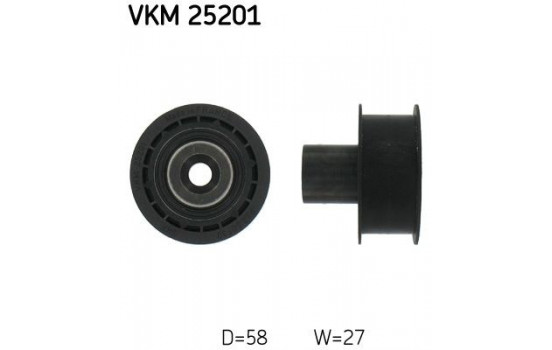 Deflection/Guide Pulley, timing belt VKM 25201 SKF
