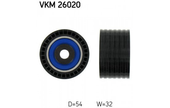 Deflection/Guide Pulley, timing belt VKM 26020 SKF