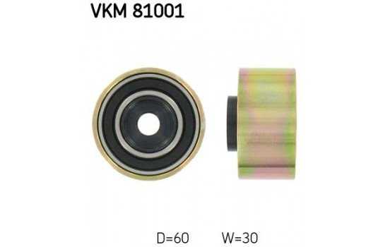 Deflection/Guide Pulley, timing belt VKM 81001 SKF