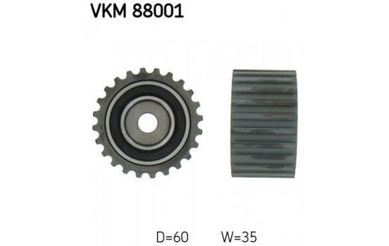 Deflection/Guide Pulley, timing belt VKM 88001 SKF