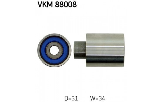 Deflection/Guide Pulley, timing belt VKM 88008 SKF
