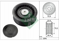 Deflection/Guide Pulley, v-ribbed belt 532 0344 10 Ina
