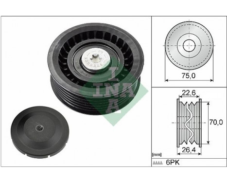 Deflection/Guide Pulley, v-ribbed belt 532 0344 10 Ina
