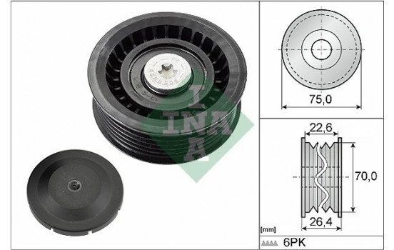 Deflection/Guide Pulley, v-ribbed belt 532 0344 10 Ina