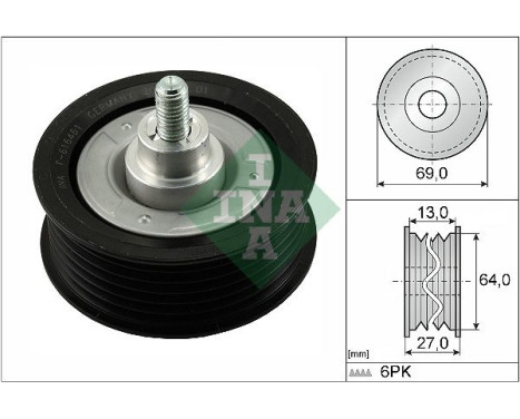 Deflection/Guide Pulley, v-ribbed belt 532 0477 10 Ina