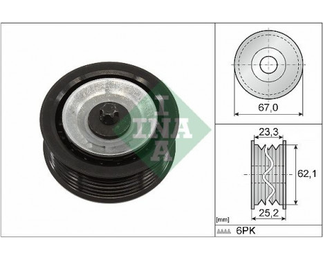 Deflection/Guide Pulley, v-ribbed belt 532 0619 10 Ina