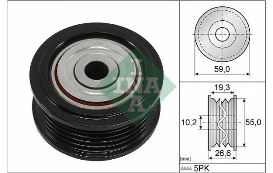 Deflection/Guide Pulley, v-ribbed belt 532 0860 10 Ina