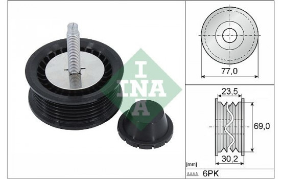 Deflection/Guide Pulley, V-ribbed belt 532 0889 10 Ina