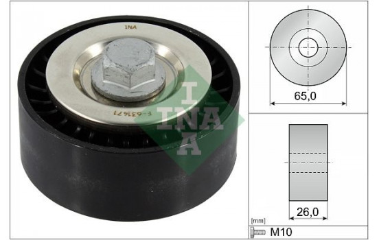 Deflection/Guide Pulley, v-ribbed belt 532 0896 10 Ina