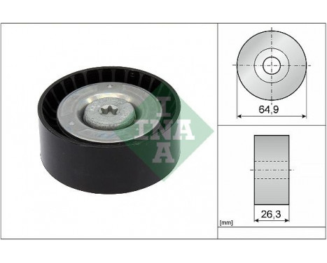 Deflection/Guide Pulley, V-ribbed belt 532 0905 10 Ina