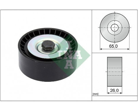 Deflection/Guide Pulley, V-ribbed belt 532 0916 10 Ina