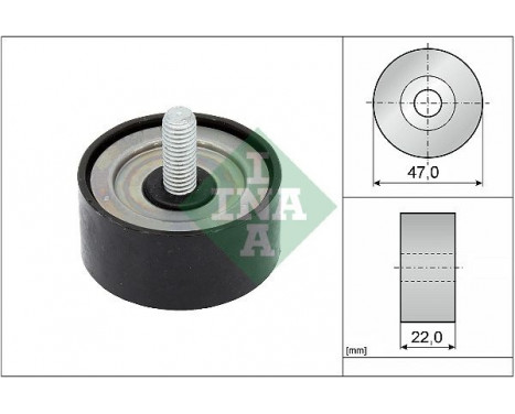 Deflection/Guide Pulley, V-ribbed belt 532 1001 10 Ina