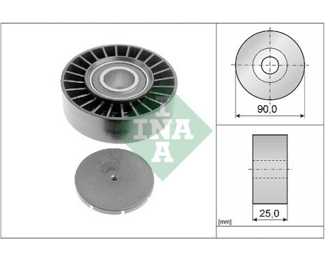 Deflection/Guide Pulley, v-ribbed belt 532016910 Ina