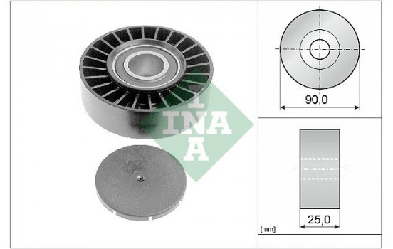 Deflection/Guide Pulley, v-ribbed belt 532016910 Ina