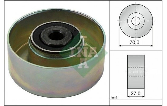 Deflection/Guide Pulley, v-ribbed belt 532021410 Ina