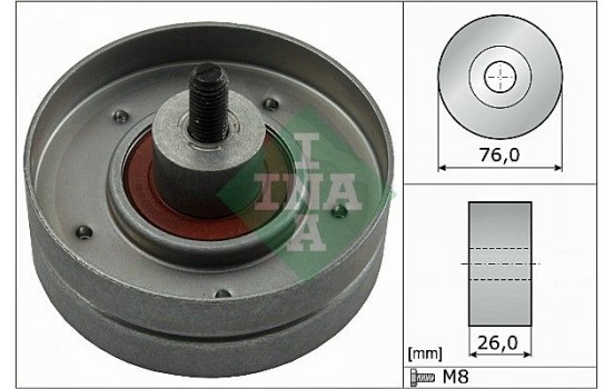 Deflection/Guide Pulley, v-ribbed belt 532025230 Ina