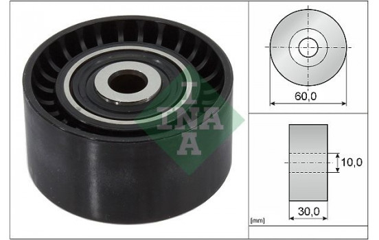 Deflection/Guide Pulley, v-ribbed belt 532032110 Ina