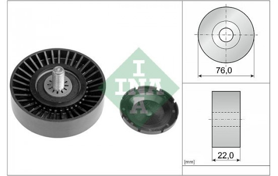 Deflection/Guide Pulley, v-ribbed belt 532032310 Ina