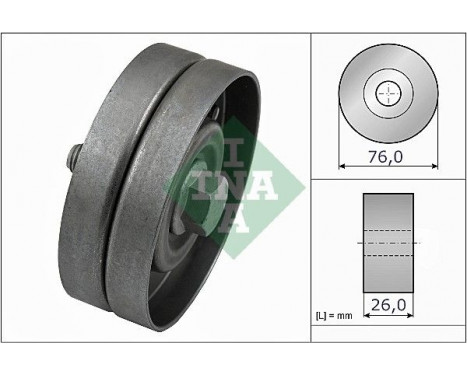 Deflection/Guide Pulley, v-ribbed belt 532032630 Ina