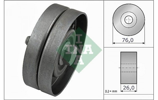 Deflection/Guide Pulley, v-ribbed belt 532032630 Ina