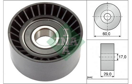 Deflection/Guide Pulley, v-ribbed belt 532036420 Ina