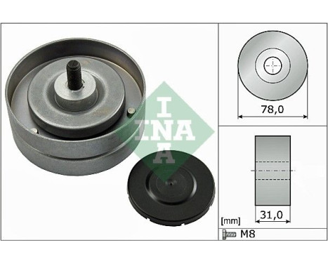 Deflection/Guide Pulley, v-ribbed belt 532046310 Ina