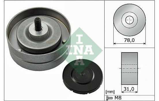 Deflection/Guide Pulley, v-ribbed belt 532046310 Ina