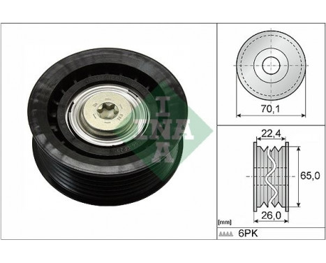 Deflection/Guide Pulley, v-ribbed belt 532047110 Ina