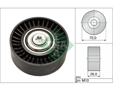 Deflection/Guide Pulley, v-ribbed belt 532050510 Ina