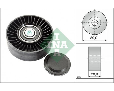 Deflection/Guide Pulley, v-ribbed belt 532051510 Ina
