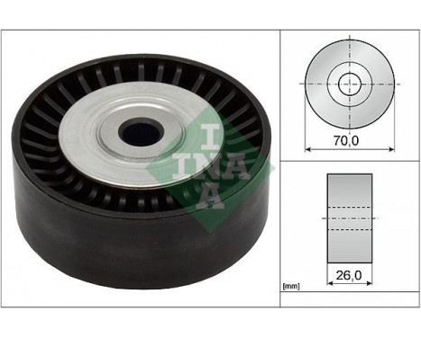 Deflection/Guide Pulley, v-ribbed belt 532053310 Ina