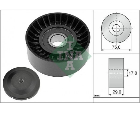 Deflection/Guide Pulley, v-ribbed belt 532053610 Ina