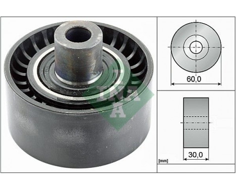 Deflection/Guide Pulley, v-ribbed belt 532053810 Ina