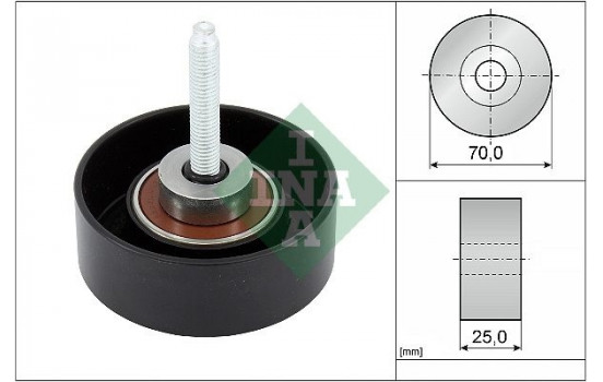 Deflection/Guide Pulley, v-ribbed belt 532054110 Ina