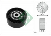 Deflection/Guide Pulley, v-ribbed belt 532054410 Ina